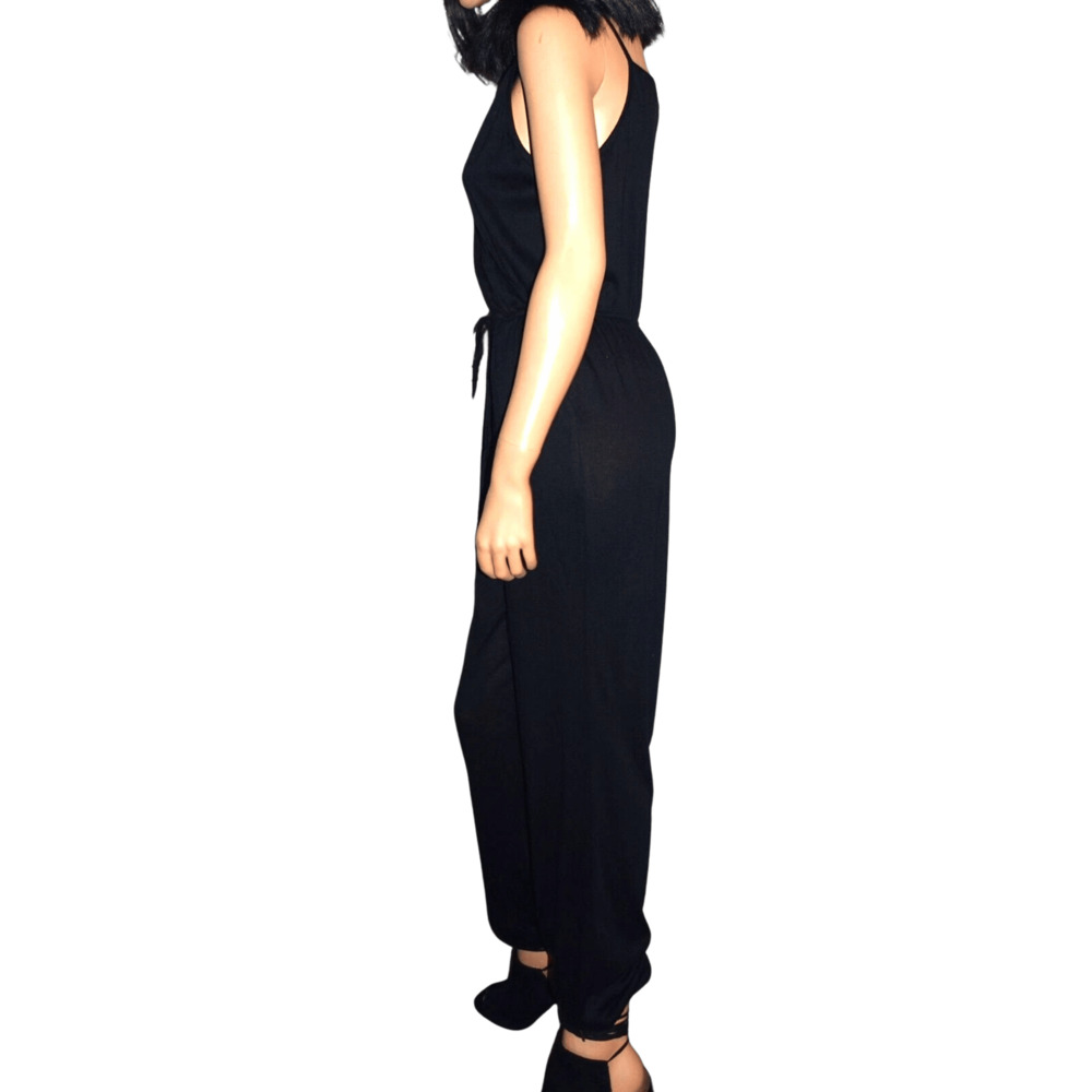 Black Jumpsuit, Spaghetti Strap, Women's Cupshe, Soft Stretch, Sz Large - Picture 5 of 11